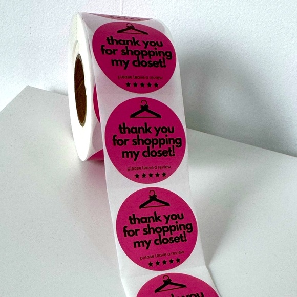 Thank you for shopping my closet , please leave a review sticker label new - Picture 10 of 11